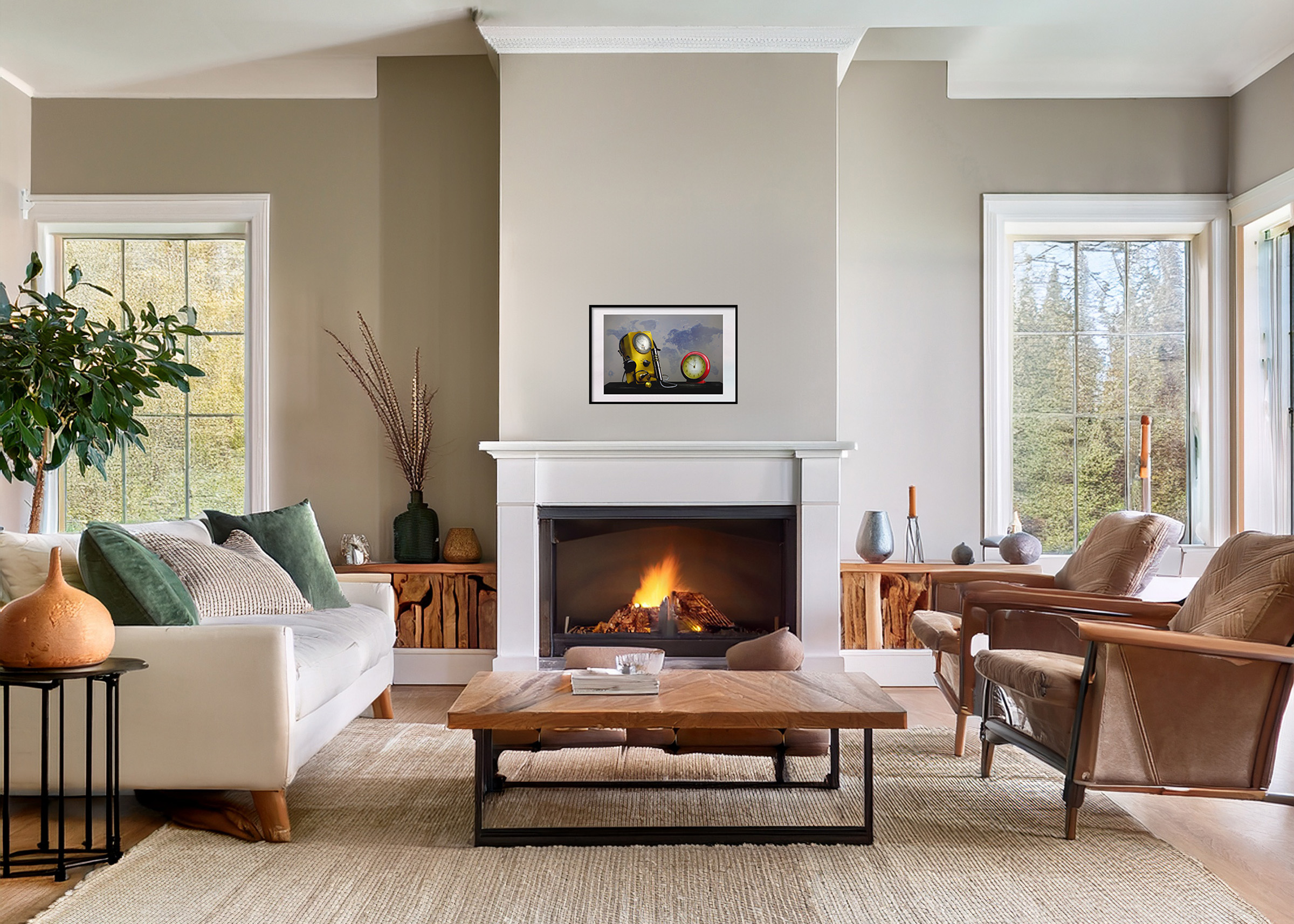 Cozy Family Room with Fireplace - 71 Seconds to Midnight
