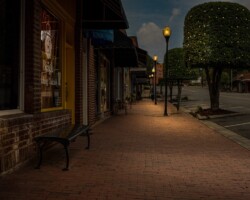 Hillsboro St Westside North View, Pittsboro, NC, 2023 Hillsboro St Westside North View, Pittsboro, NC, 2021, Nightscape by Bobby Izquierdo