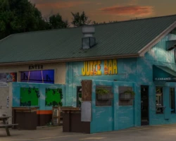 Goodness Gracious Juice Bar, 2021 Architectural Nightscape by Bobby Izquierdo Goodness Gracious Juice Bar, 2021 Architectural Nightscape by Bobby Izquierdo